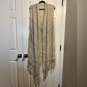 Abercrombie & Fitch Beige Long Knit Cardigan OS